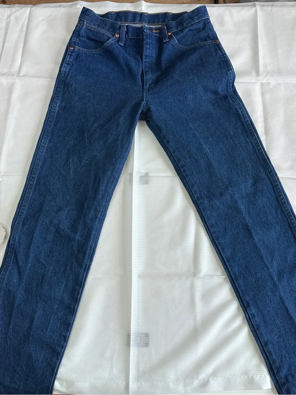 dark wash western straight leg wrangler jeans